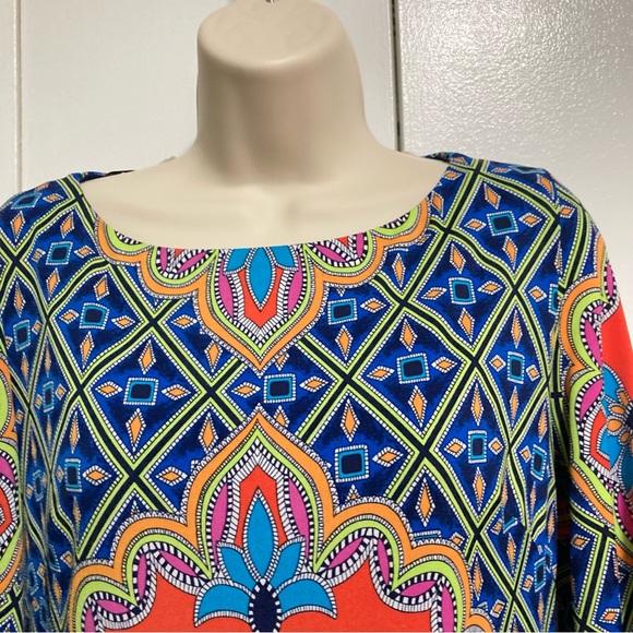 LAUNDRY By Shelli Segal Bohemian Mandala Geometric Dress Women XS - Picture 5 of 14